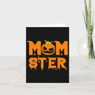 Cartão Retro Momster Halloween Mamãe Figurume Mãe Hallowe