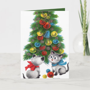 Cartão retro natais vintages gostam do sentimento