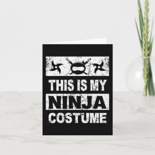 Cartão Retro Ninja Costume Halloween Para Meninos