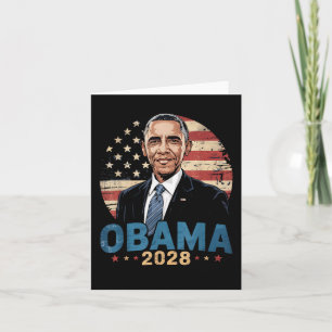 Cartão Retro Obama Vintage Presidente 2028 Obama