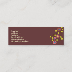 Cartão retro original do contato da flor