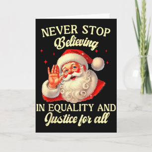 Cartão Retro Papai Noel Nunca Deixe de Acreditar na Igual