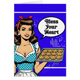 Cartão Retro Pinup_ Bless Your Heart