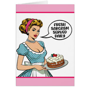 Cartão Retro Pinup_ Servido Diariamente