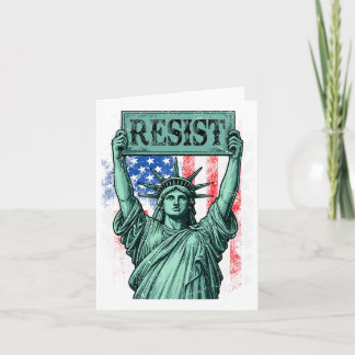 Cartão Retro Resiste Não Meu Presidente Anti-Trump