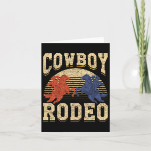 Cartão Retro Rodeo Texas Western Equestrian Horseback Rid