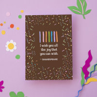 Retro Shakespeare Cita Chocolate Bake Aniversário