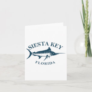 Cartão Retro Siesta Key Florida Vintage Barco de Pesca