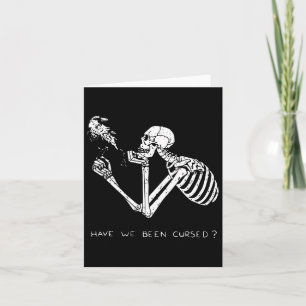 Cartão Retro Skeleton Halloween Costume Divertido Caveira