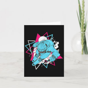 Cartão Retro Ski Vintage 80s 90s Fim de Esqui _1