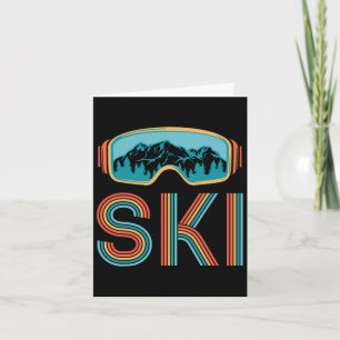 Cartão Retro Ski Vintage 80s 90s Homens do Esportes de In