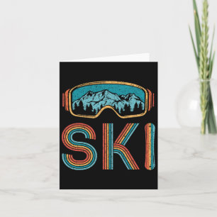 Cartão Retro Ski Vintage 80s 90s Homens do Esportes de In