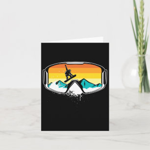 Cartão Retro Snowboard Snowboard Snowboard Snowboarder Fr