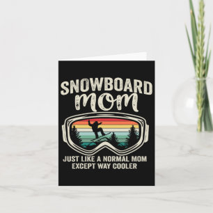 Cartão Retro Snowboarder Snowboard Mãe Vintage Snowboardi