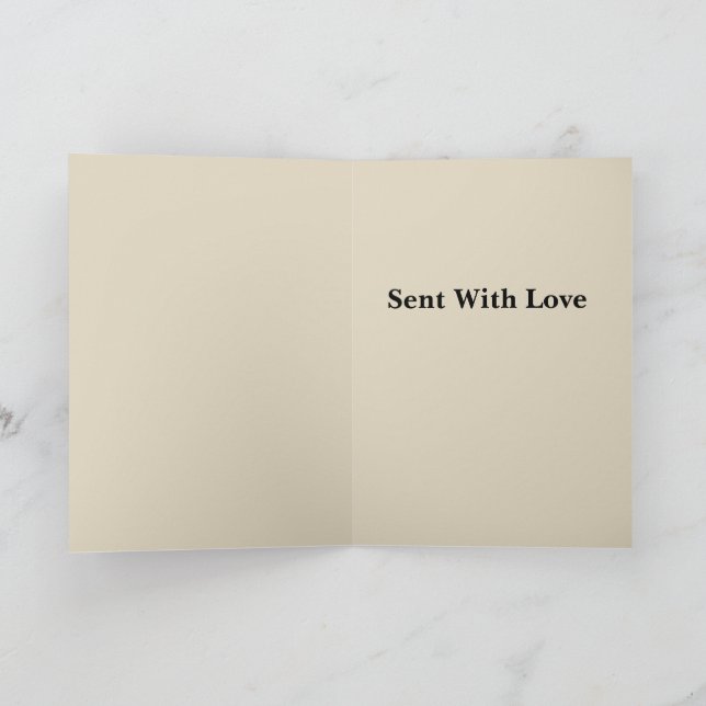 Cartão Retro Squirrel with gift parcel greeting (Interior)