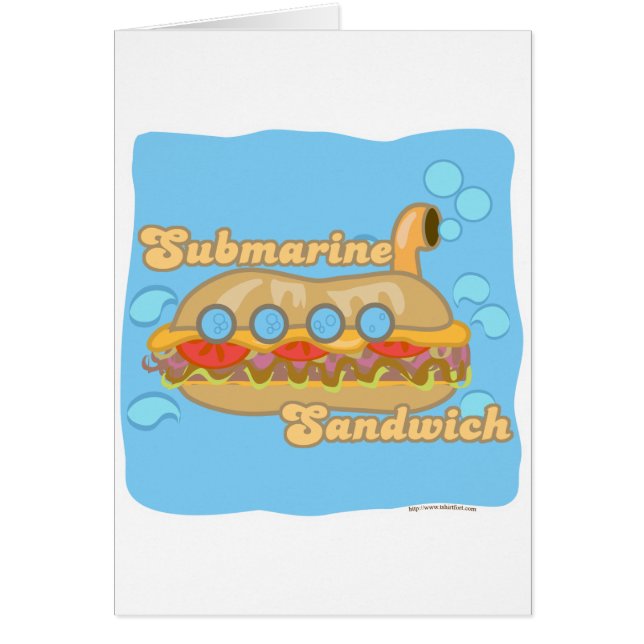 Cartão Retro Sub Sandwich Também! (Frente)