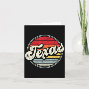 Cartão Retro Texas Home State Legal Estilo 70s Sunset Men