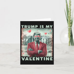 Cartão Retro Trump é meu namorado Trump Dia dos Namorados
