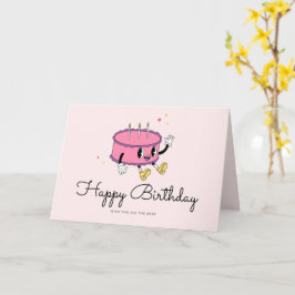 Cartão Retro Vintage Cake Birthday Card