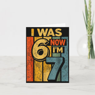 Cartão Retro vintage eu tinha 6 7 engraçado 67 aniversári