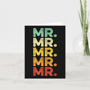Cartão Retro Vintage Future Sr. Groom Fiancé Noivado Ba
