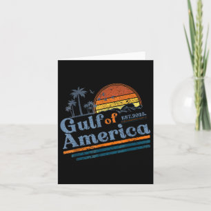 Cartão Retro Vintage Golfo Da América Do Norte 2025 Ameri