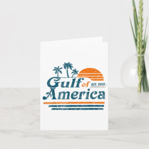 Cartão Retro Vintage Golfo Da América Do Norte 2025 Ameri
