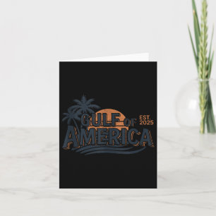 Cartão Retro Vintage Golfo Da América Do Norte 2025 Ameri