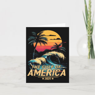 Cartão Retro Vintage Golfo Da América Do Norte 2025 Ameri