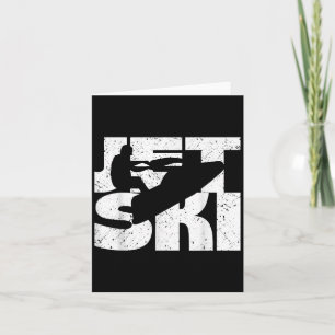 Cartão Retro Vintage Jet Ski Water Sports Watercraft Skii