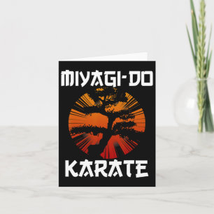 Cartão Retro Vintage Miyagi do Karate Life Bonsai Tree Mã