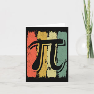 Cartão Retro Vintage Pi Geek Matemático Matemático Pi Dia