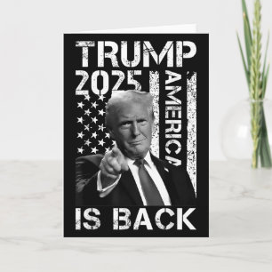 Cartão Retro Vintage Trump América Está de Volta 2025 Ban