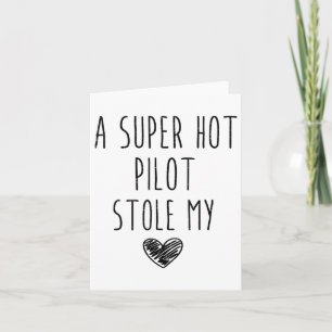 Cartão Retro Vintage Um Piloto Super Quente Roubou Meu Co