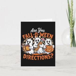 Cartão Retro Você é Caído O Ween Direções Fantasma Hallow