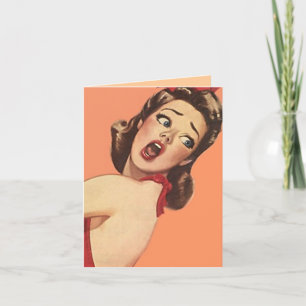 Cartão Retro você é senhora awestruck tão impressionan