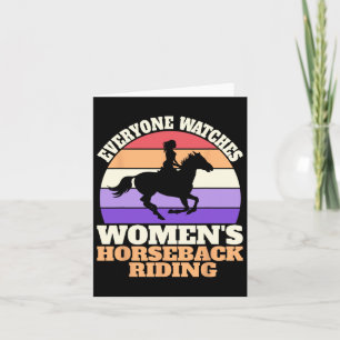 Cartão Retro Watch Womens Horseback Andar