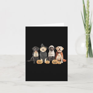 Cartão Retro Witch Labrador Retriever Halloween Labrador