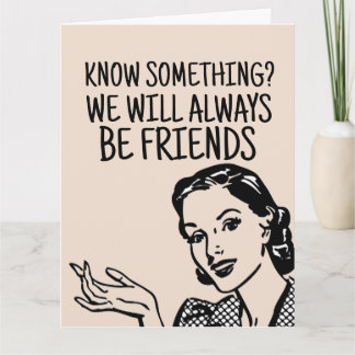 CARTÃO RETRO WOMAN HOUSEWIFE BESTIE BESTIE BIRTHDAY CARTÕ