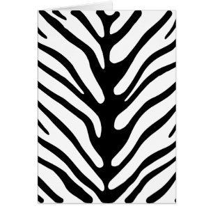 Cartão Retro Zebra Stripe Motif