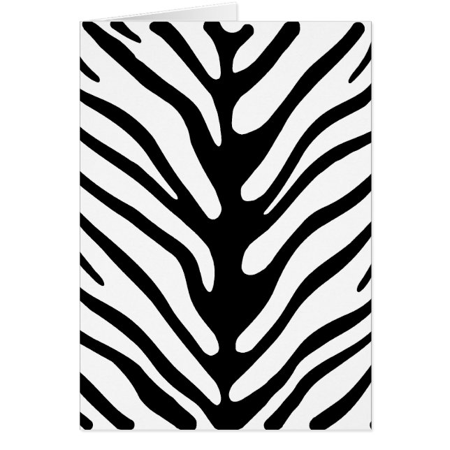 Cartão Retro Zebra Stripe Motif (Frente)