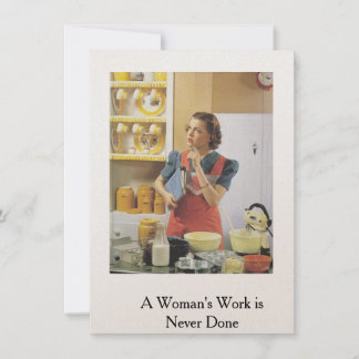 Cartão Retroativo.. O trabalho de uma mulher nunca