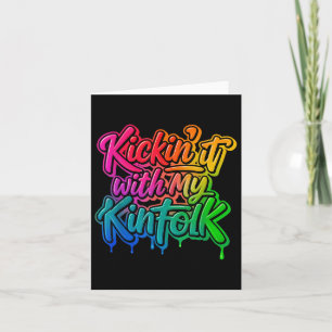 Cartão Reunião Familiar Engraçado Jogar Com Meu Kinfolk