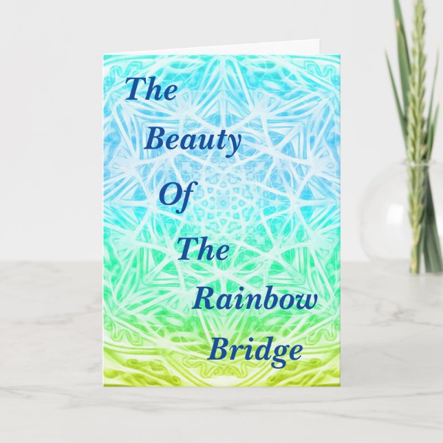 Cartão Reunião Na Placa Dobrada Da Ponte Do Arco-Íris YGB (Frente)