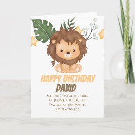 Cartão Revelation 5:5 Lion of Judah Christian Greetings 