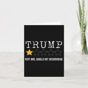 Cartão Revisão Anti-Trump Muito D Não Recomendaria 1