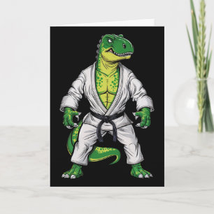 Cartão Rex Artes Marciais Dinossauro Jiu-jitsu Bjj Karate