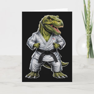 Cartão Rex Artes Marciais Dinossauro Karatê Jiu-jitsu Nin