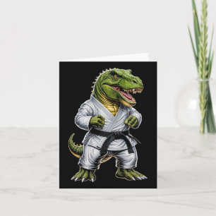 Cartão Rex Martial Arts Dinossaur Karate Judo Bjj Fighter