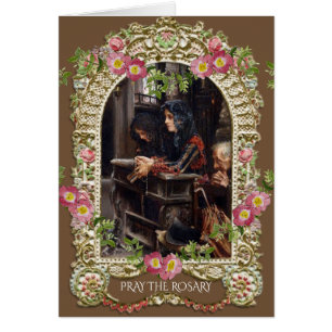 CARTÃO REZA AO ROSÁRIO